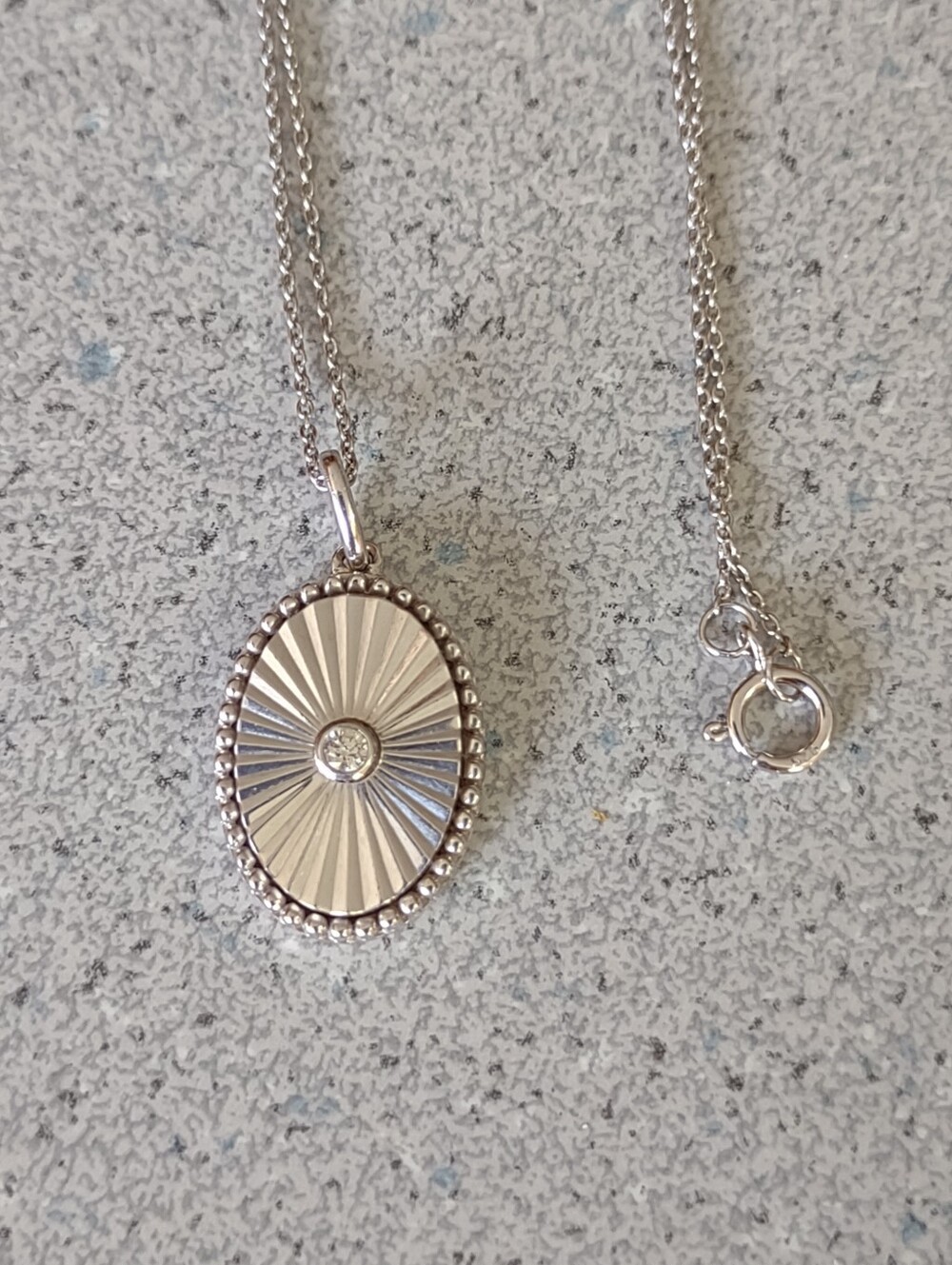Sterling Diamond Necklace